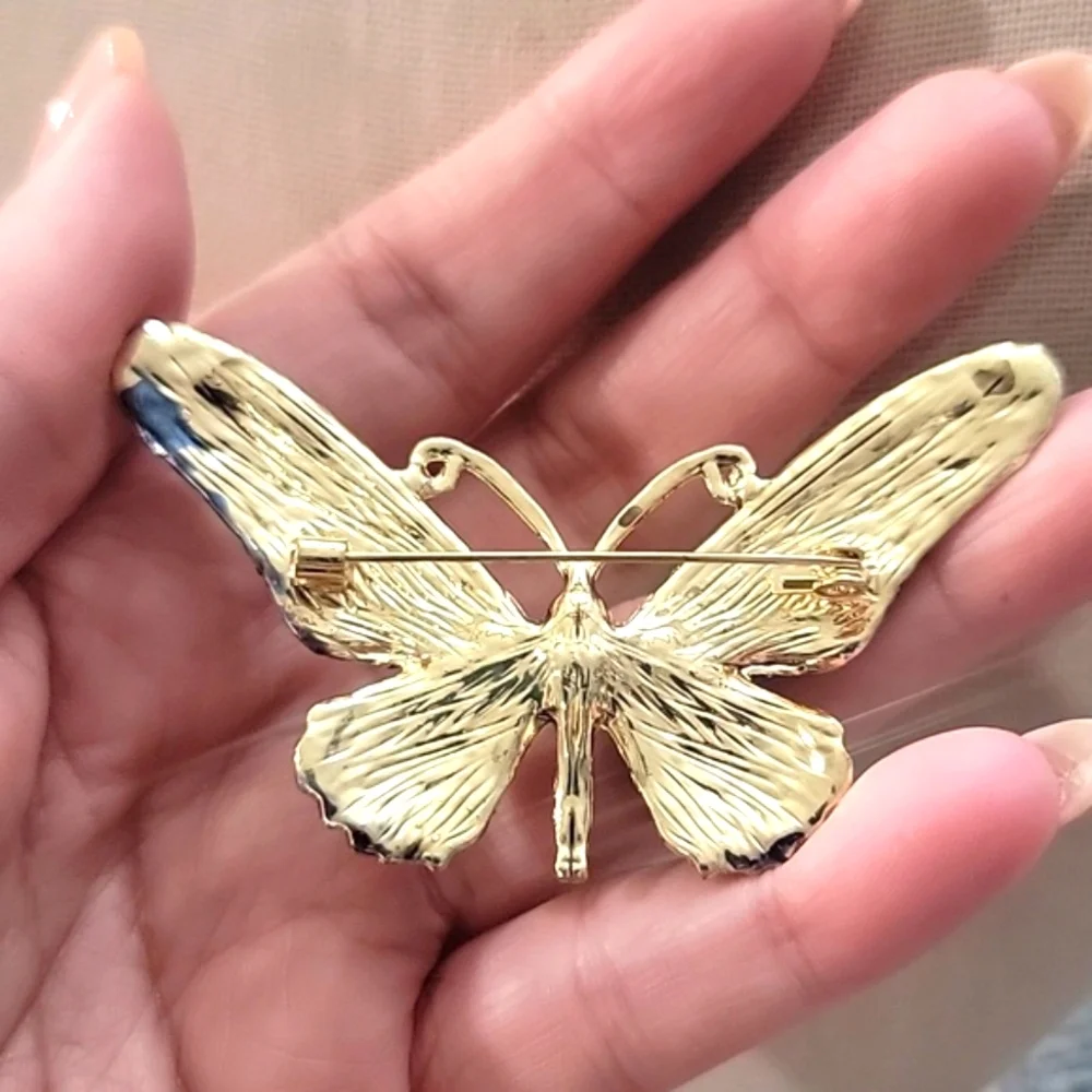 Cottagecore Elegant Multicolor Butterfly Brooch